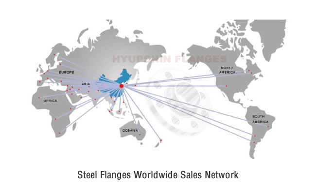 Shandong Hyupshin Flanges Co., Ltd sales network in worldwide